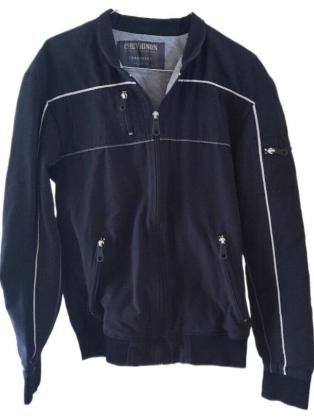 Chevignon Authentic Tailor Made Men's Vintage Black Bomber Jacket